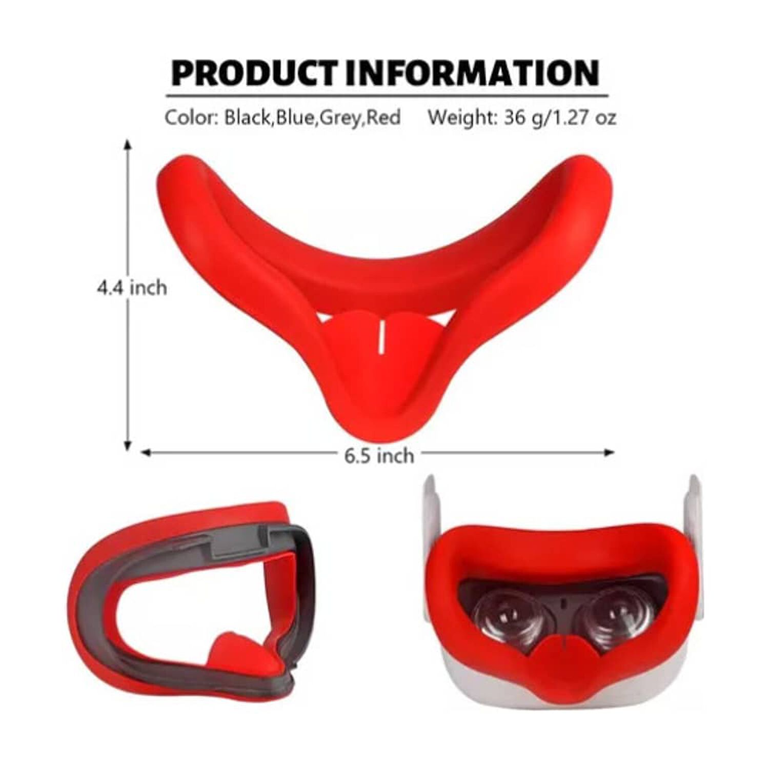 Cover Facial De Silicona A Prueba Sudor Para Oculus Quest 2 image number 5.0