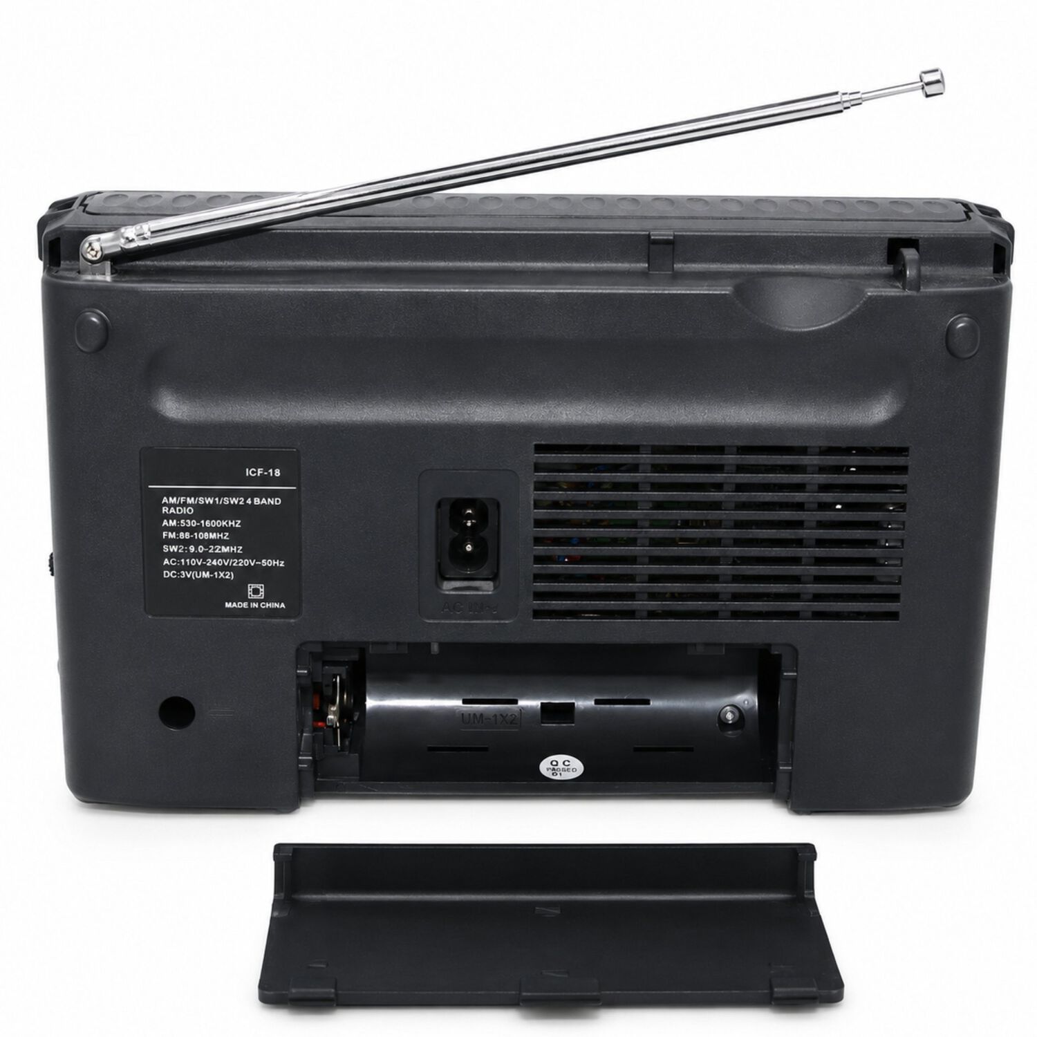 Radio Am / Fm Multibandas Recargable A Pilas Y Corriente 18r image number 2.0