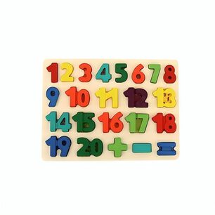 Tabla 3d N&uacute;mero Juego De Encaje Madera