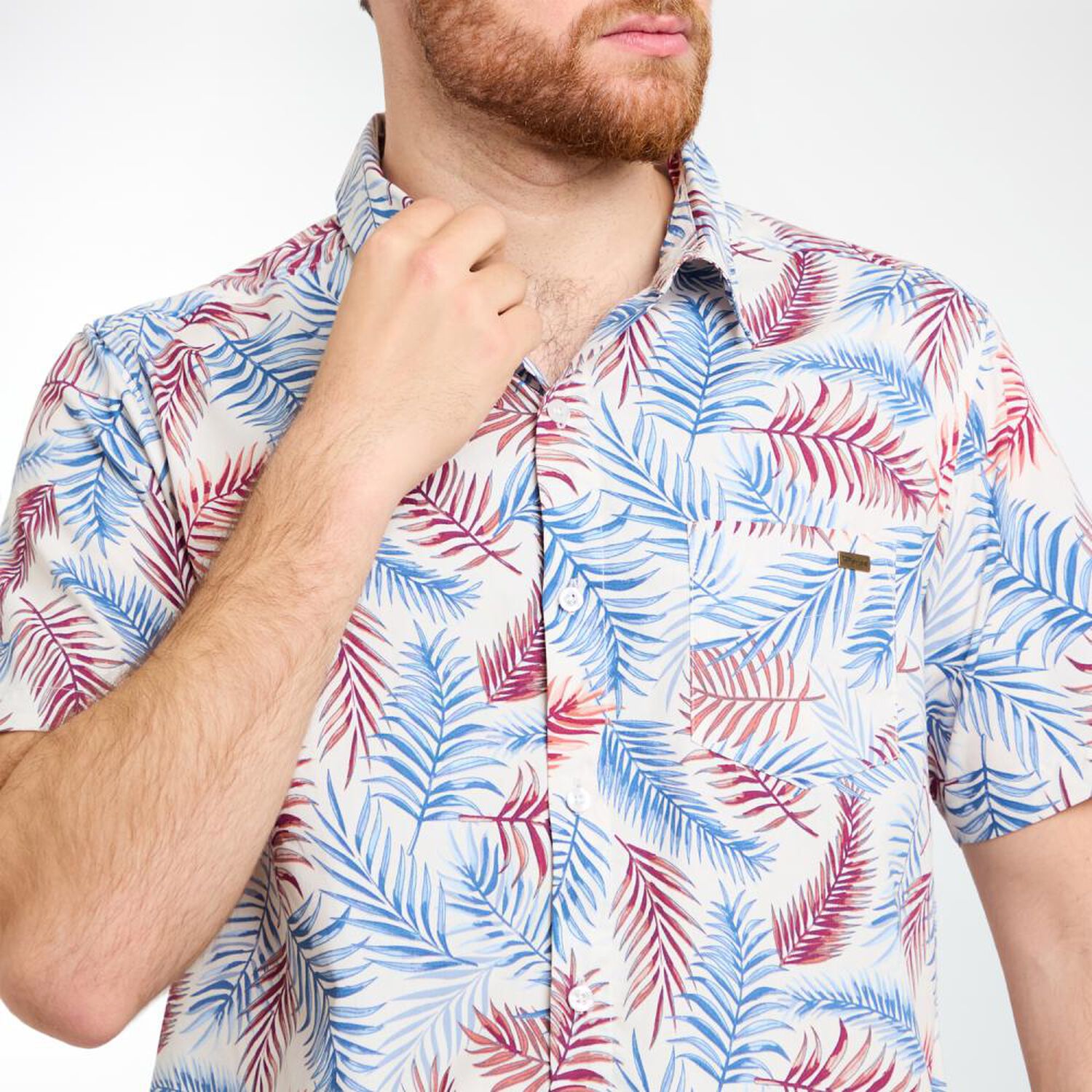 Camisa Estampada Manga Corta Hombre Peroe image number 4.0