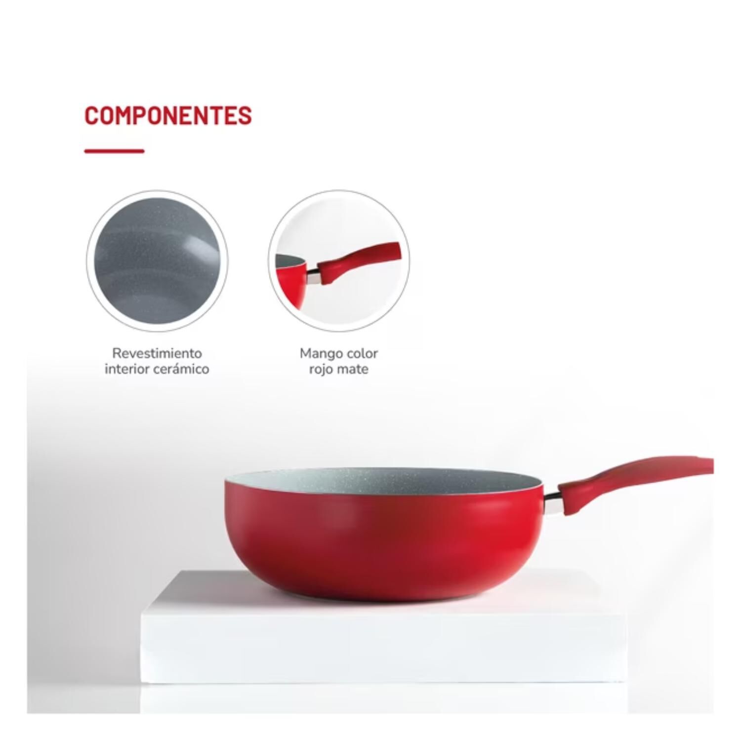 Sarten Wok Chef 28cm Aluminio Prensado Th-mwk28r Thomas image number 3.0