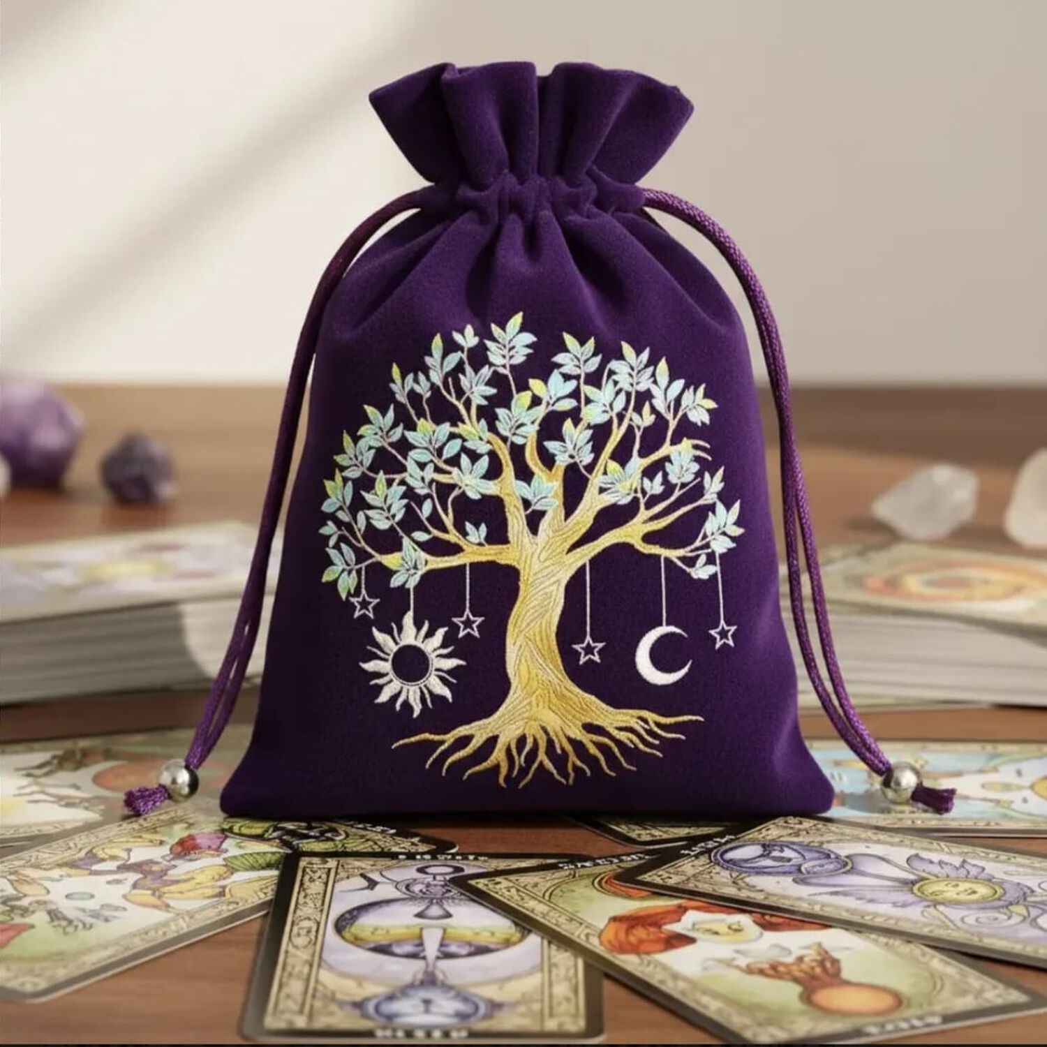Bolsa De Terciopelo Para Cartas De Tarot &Aacute;rbol De La Vida image number 3.0