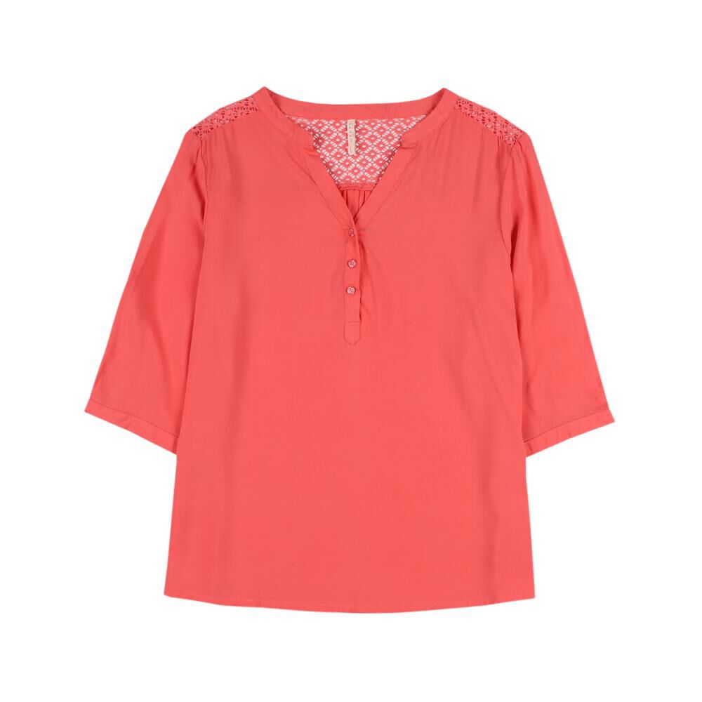Blusa Manga Larga Roll Up Cuello V Mujer Geeps image number 0.0