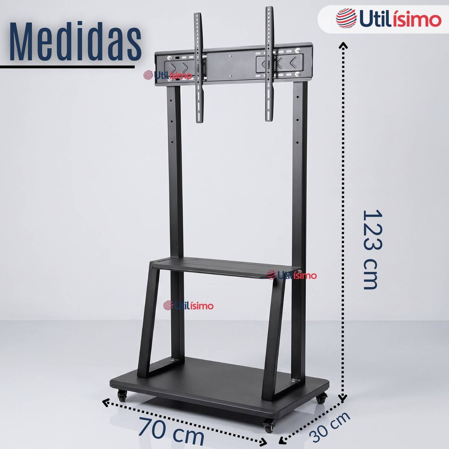 Soporte Base Tv M&oacute;vil Con Ruedas 32 A 55 Pulgadas 55kg Soporte Port&aacute;til 324042 43 49 50 55 image number 3.0