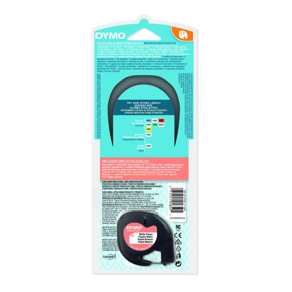 Rotuladora Letratag Dymo Lt 100h image number 1.0