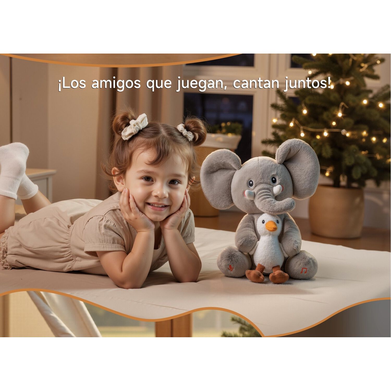 Peluche Elefante Interactivo Graba Canta Y Se Balancea Tm389 image number 7.0