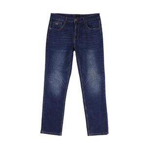 Jeans Tiro Medio Regular Slim Hombre Az Black