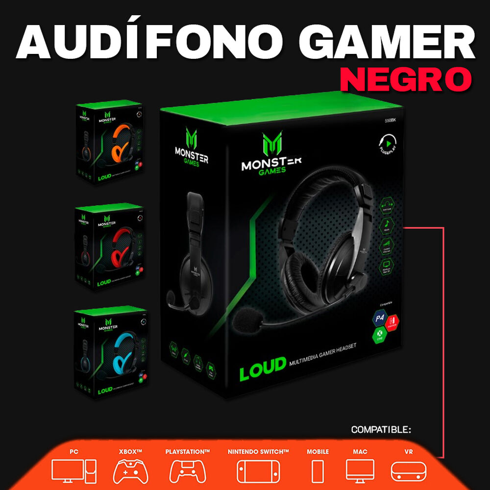 Audífonos Gamer Monster 3,5 Mm Over-ear image number 5.0