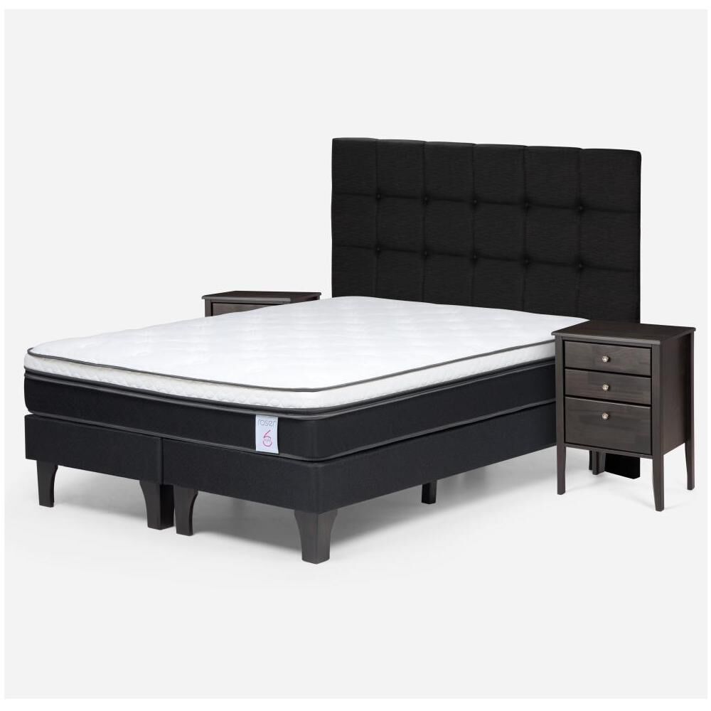 Cama Europea Rosen New Style 6 / King / Base Dividida + Set De Maderas image number 1.0