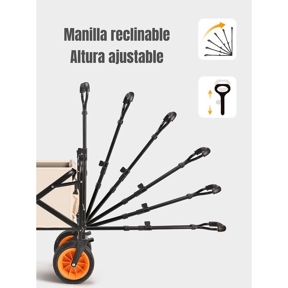 Carrito Para Compras Y Camping Con Frenos Negro Lubabycas image number 3.0