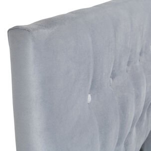 Respaldo Sevilla Con Patas Felpa King Gris