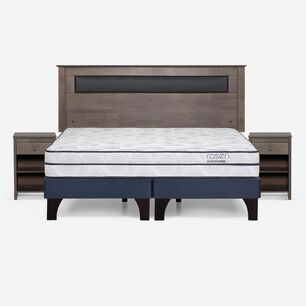 Cama Europea Rosen Autonomy Sky / King / Base Dividida + Set De Maderas