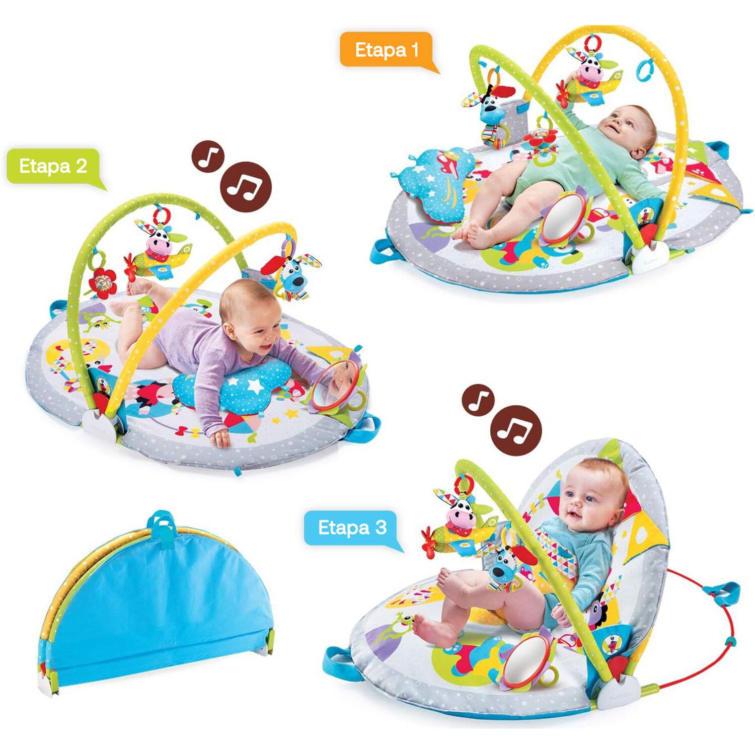 Gimnasio Interactivo Beb&eacute;s Gymotion Lay To Sit-up Play Yookidoo image number 7.0