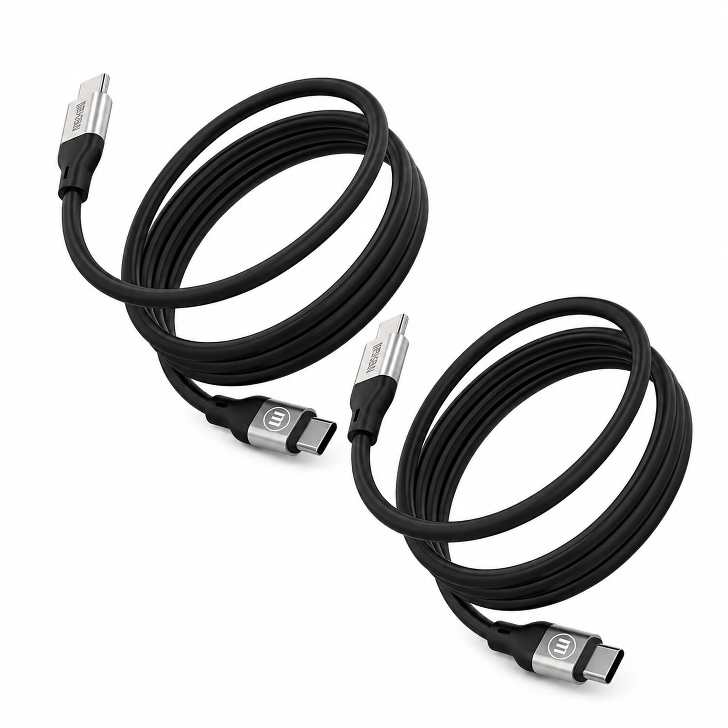 Pack 2 Cable Magn&eacute;tico 60w Usb C A Usb C Maxell 1.2 Metros Carga R&aacute;pida Negro image number 1.0