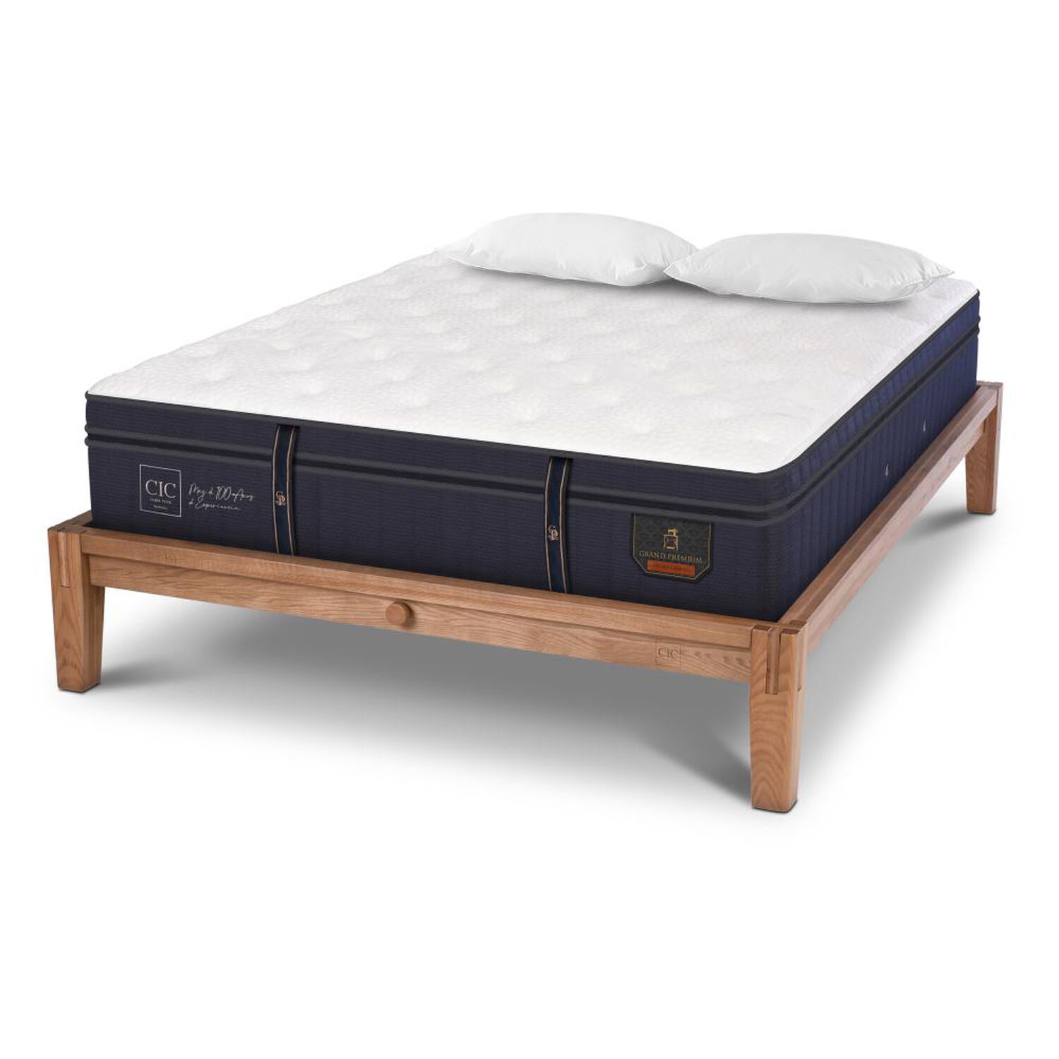 Cama Europea Cic Grand Premium / 2 Plazas / Base Normal + Almohadas image number 7.0