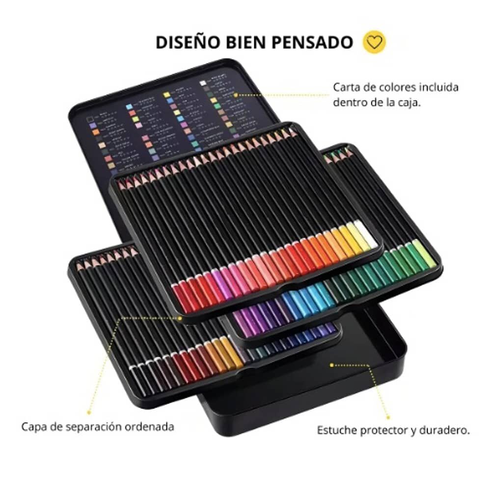 Set 72 Lapices Colores Arte Profesional A Base Aceite image number 2.0