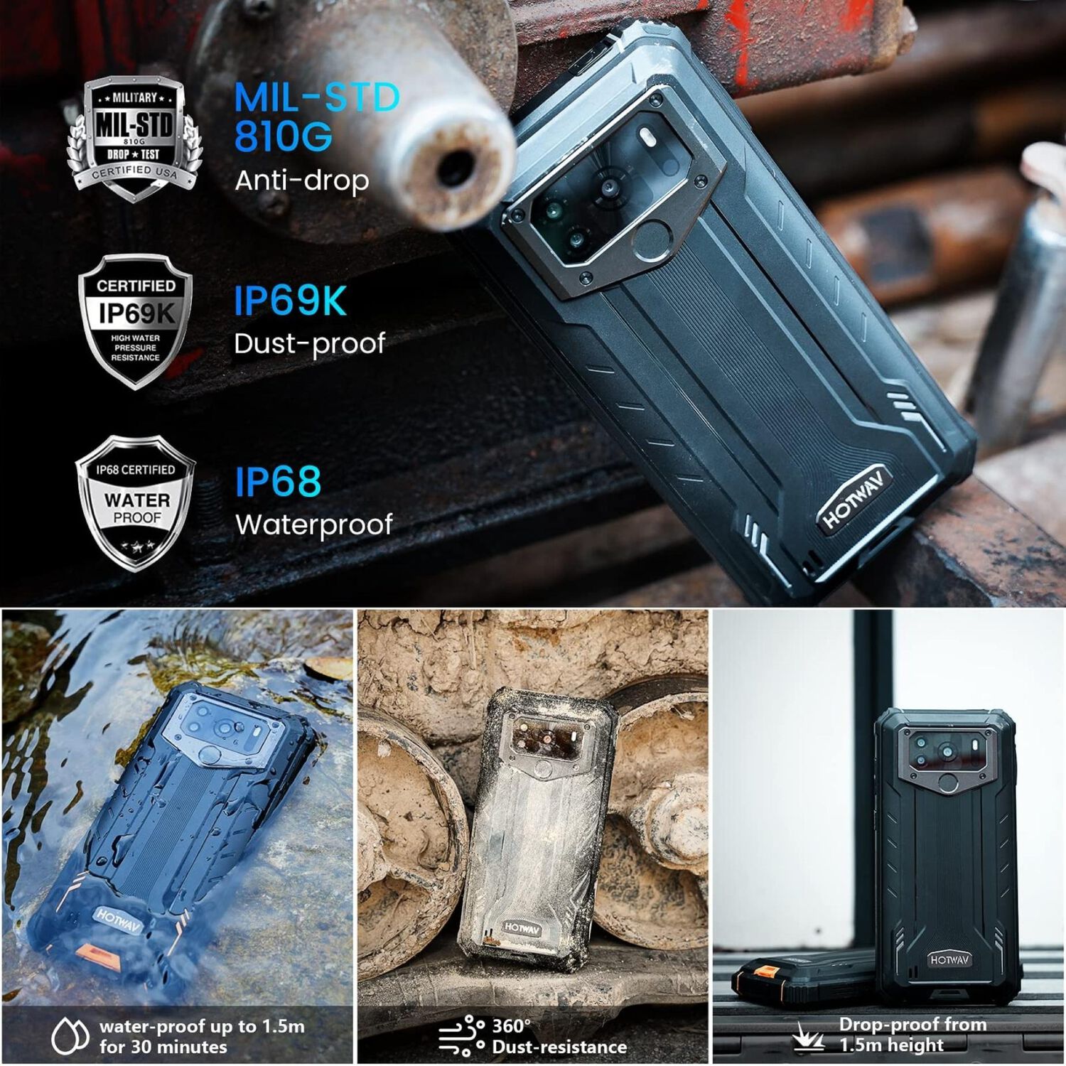 Hotwav W10 Pro Smartphone Resistente Con Bater&iacute;a De 15000mah Y C&aacute;mara Sony image number 3.0