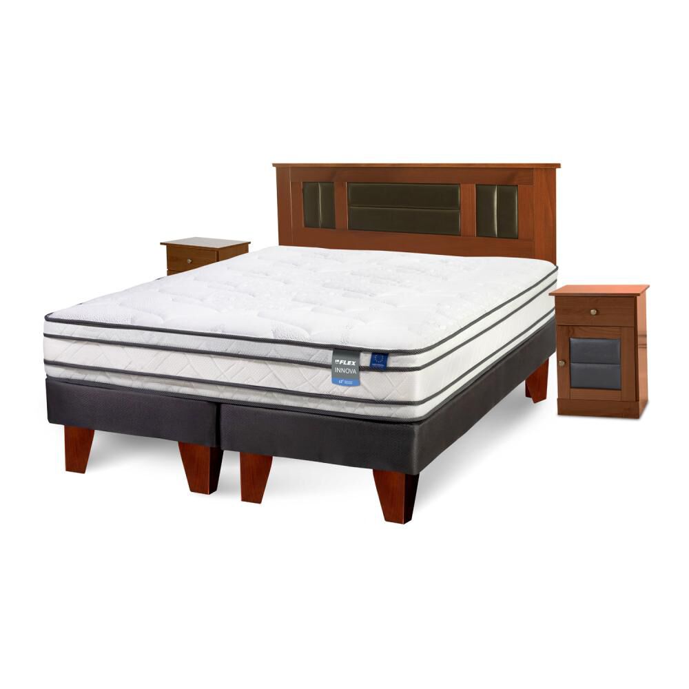 Cama Europea Flex Innova / King / Base Dividida + Set De Maderas image number 0.0