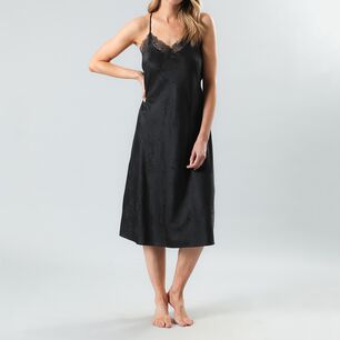 Camisola Larga Encaje Jacquard Flores Mujer 33076-2