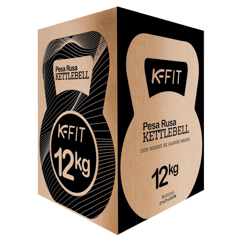 Pesa Rusa Kettlebell K-fit 12kg image number 4.0