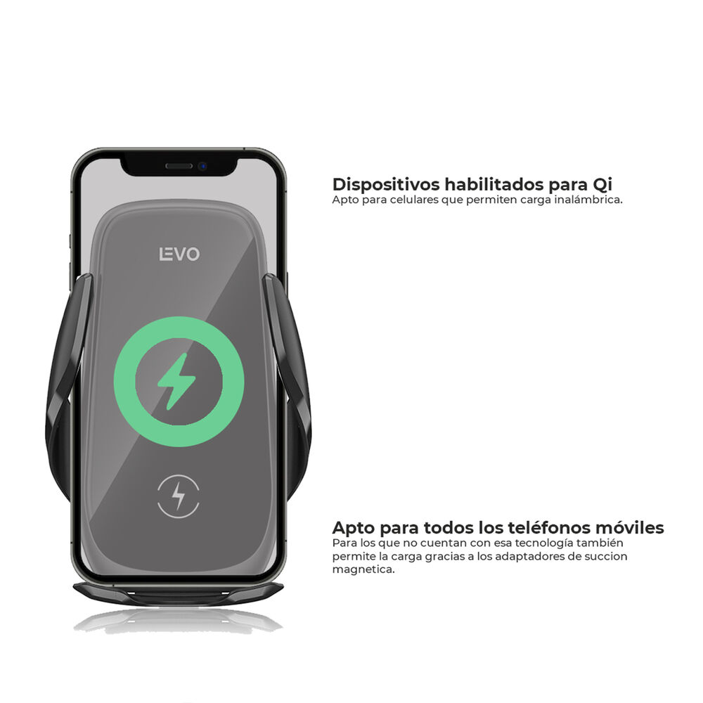 Cargador Inalámbrico Magnético Carga Rápida Auto Vo1 Levo image number 3.0
