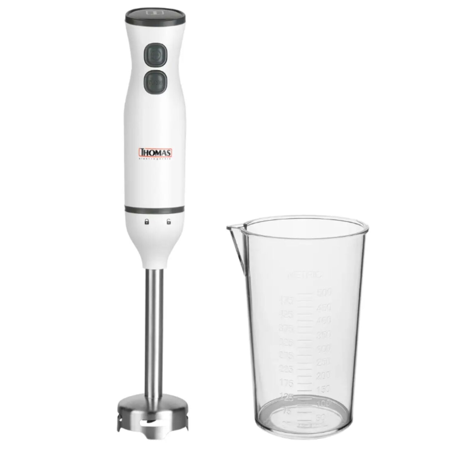 Minipimer El&eacute;ctrico Acero Thomas Th-8706 Con Vaso Medidor image number 0.0