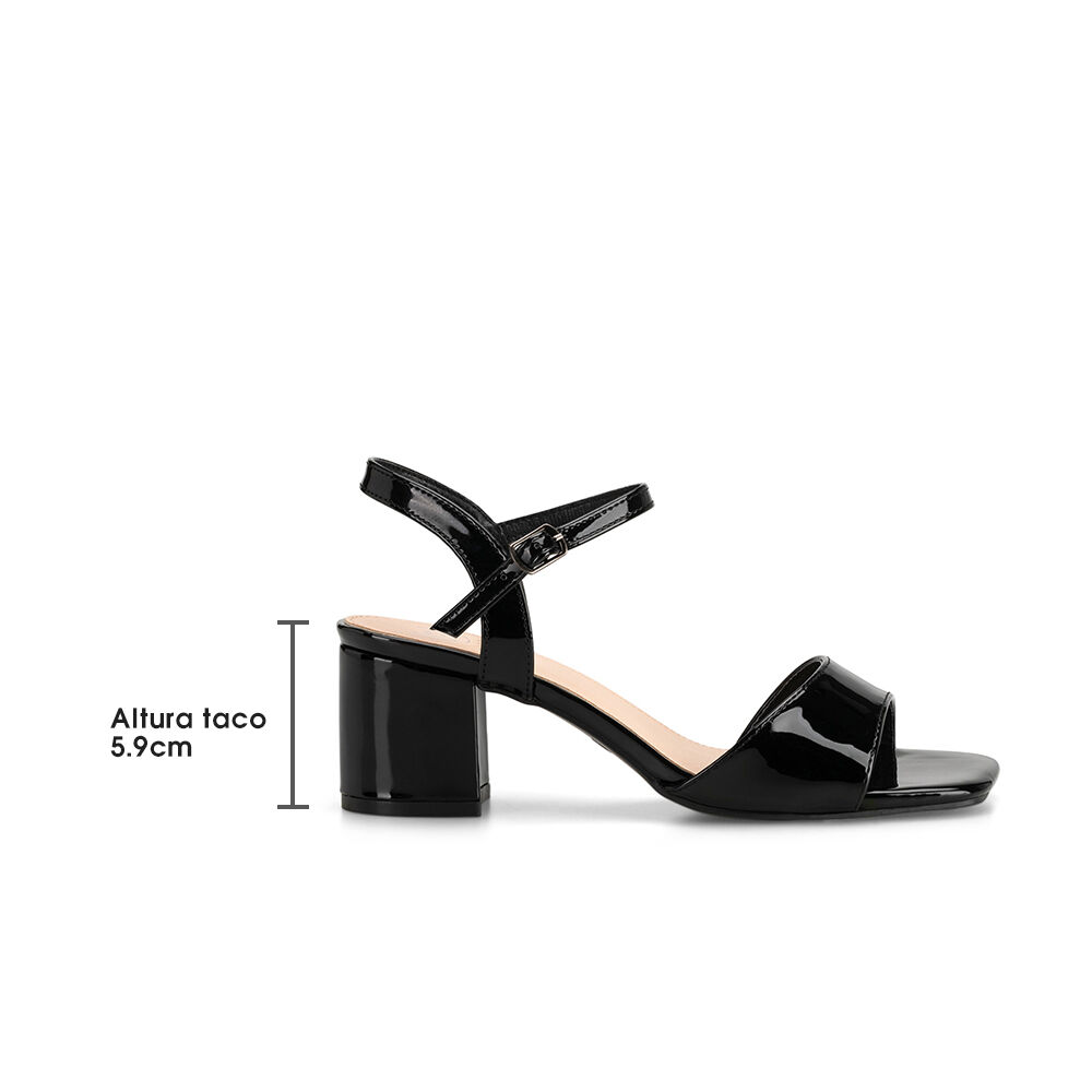 Sandalia Casual Taco Negra Mujer Weide Gh79 image number 4.0