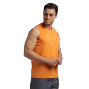 Polera Essential Sin Mangas Naranja Hombre