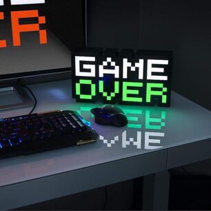 L&aacute;mpara Led 3d Game Over P&iacute;xeles De 8 Bits
