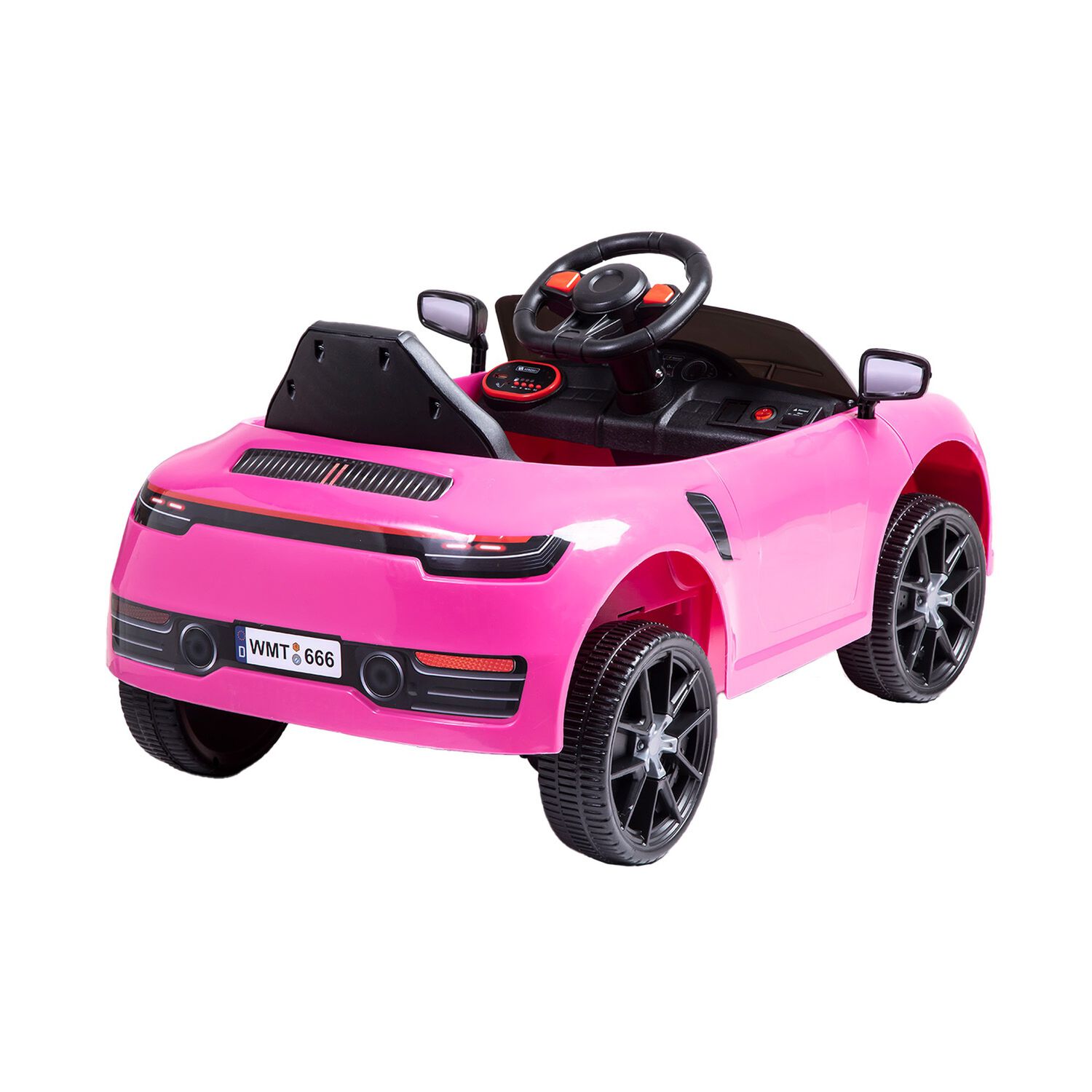 Auto Deportivo El&eacute;ctrico Race Rosa Bebesit image number 9.0
