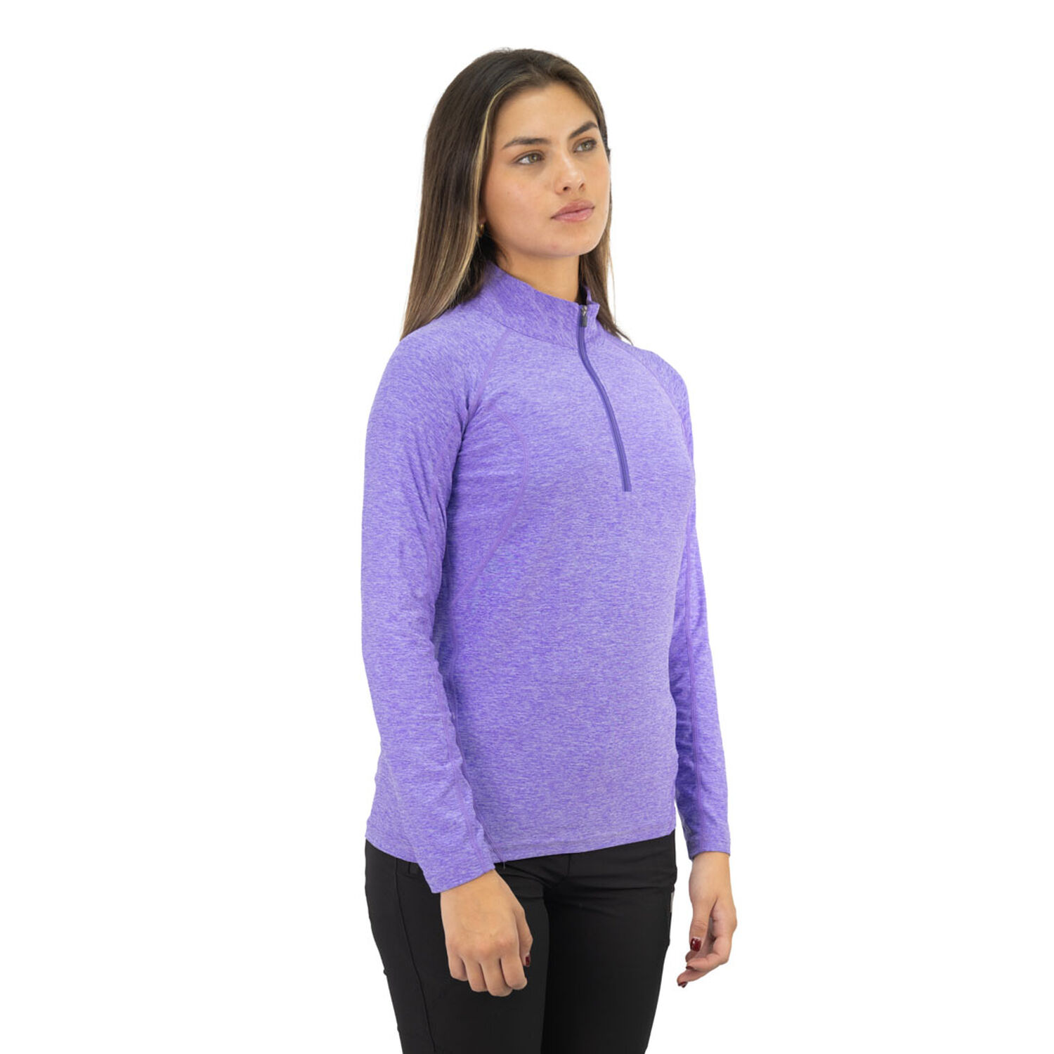 Polera Dry Fit Hw Manga Larga Mujer Lila image number 1.0