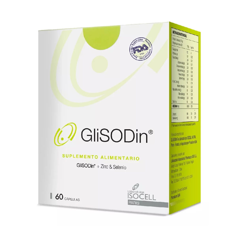 Glisodin Combate Manchas Piel Melasma Rosacea Pigmentación - 60 Capsulas image number 0.0