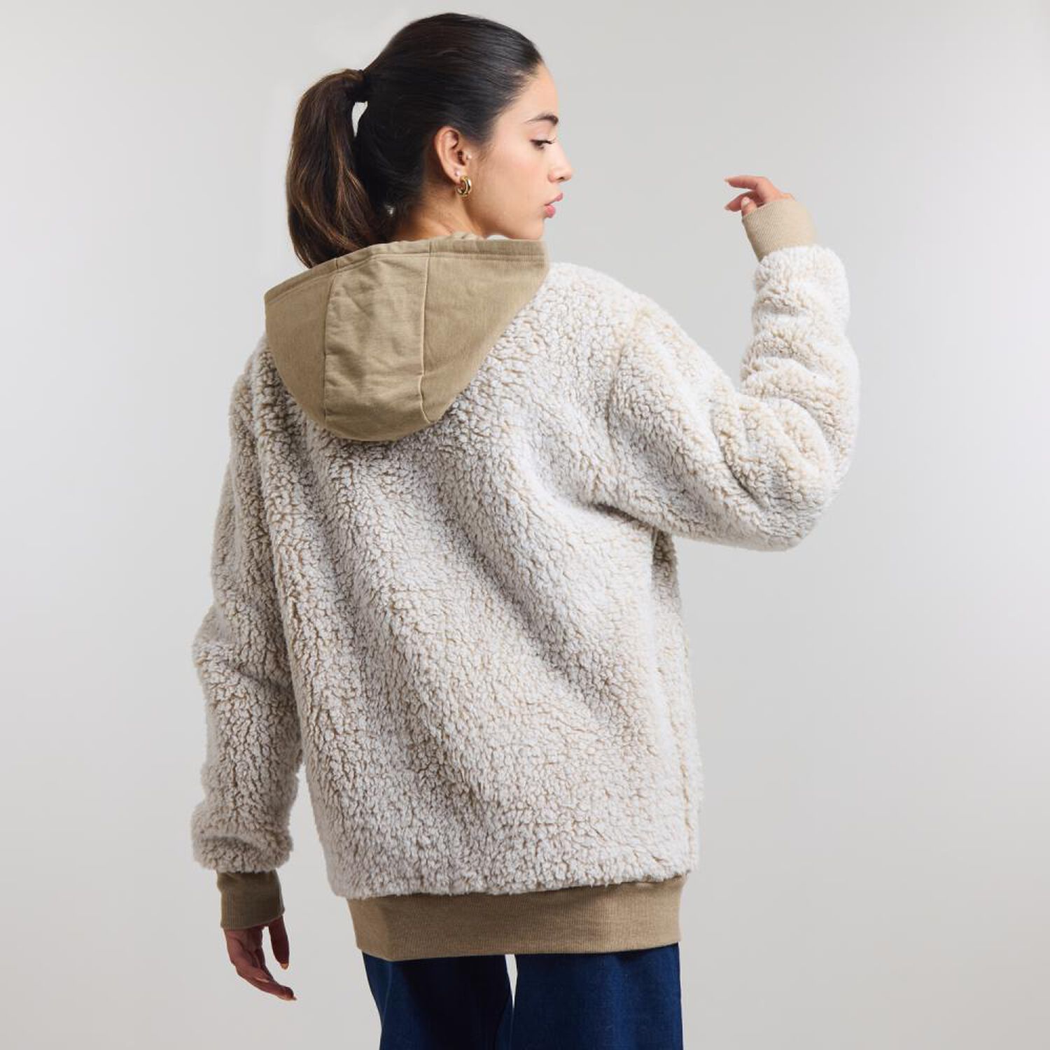 Poler&oacute;n Sherpa Cuello Alto Con Capucha Mujer Freedom image number 3.0