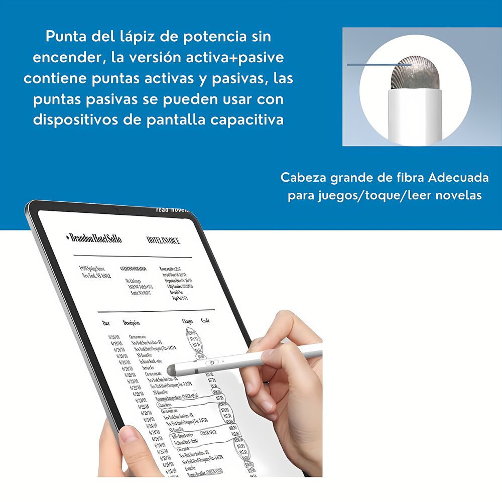 Lápiz Stylus Universal 2 En 1 Con Función De Inclinación P7 image number 2.0
