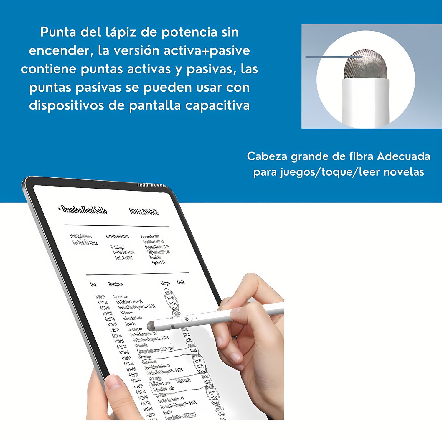 L&aacute;piz Stylus Universal 2 En 1 Con Funci&oacute;n De Inclinaci&oacute;n P7 image number 2.0