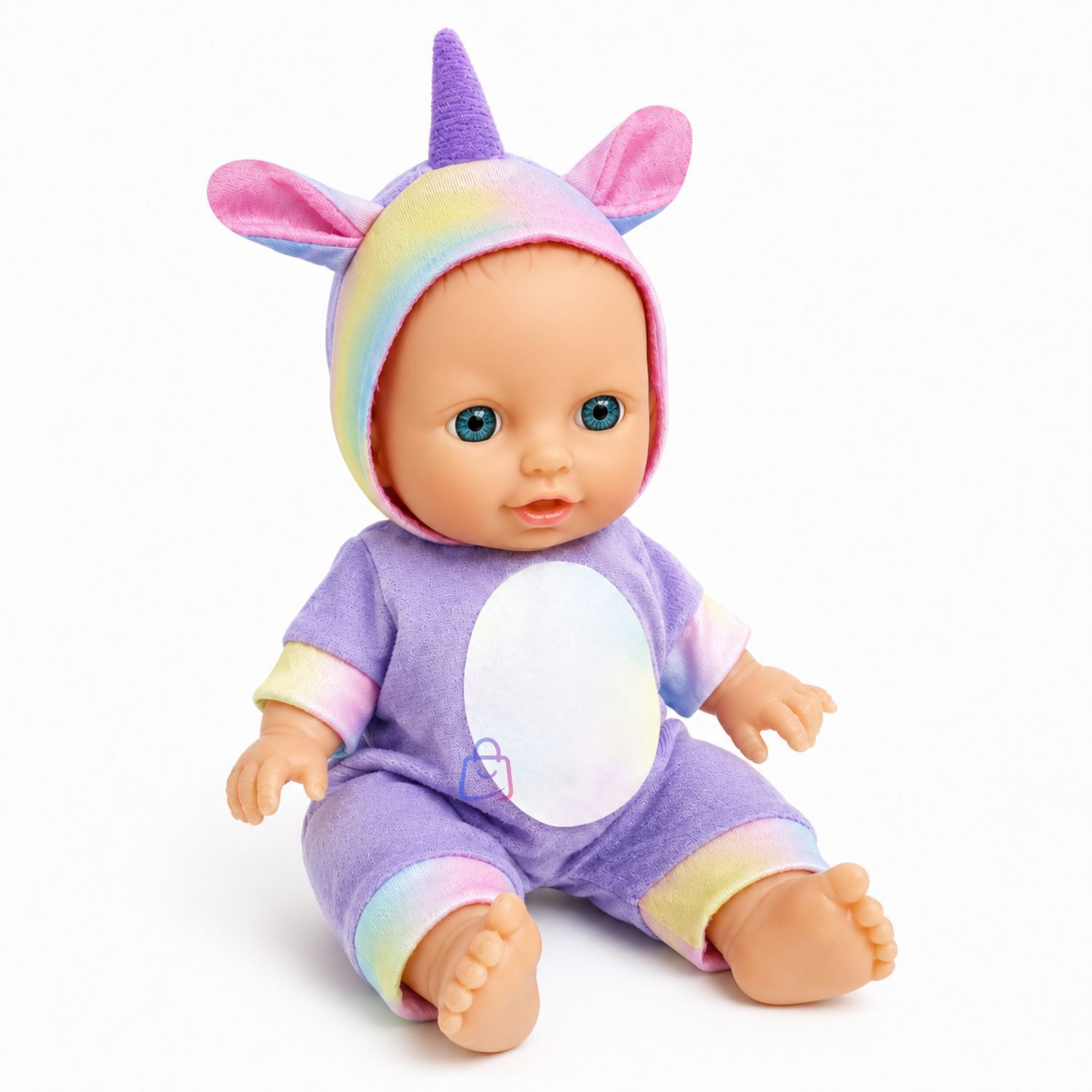 Mu&ntilde;eca Beb&eacute; Perfumada Tama&ntilde;o 23cm Pijama De Unicornio - Ps image number 1.0