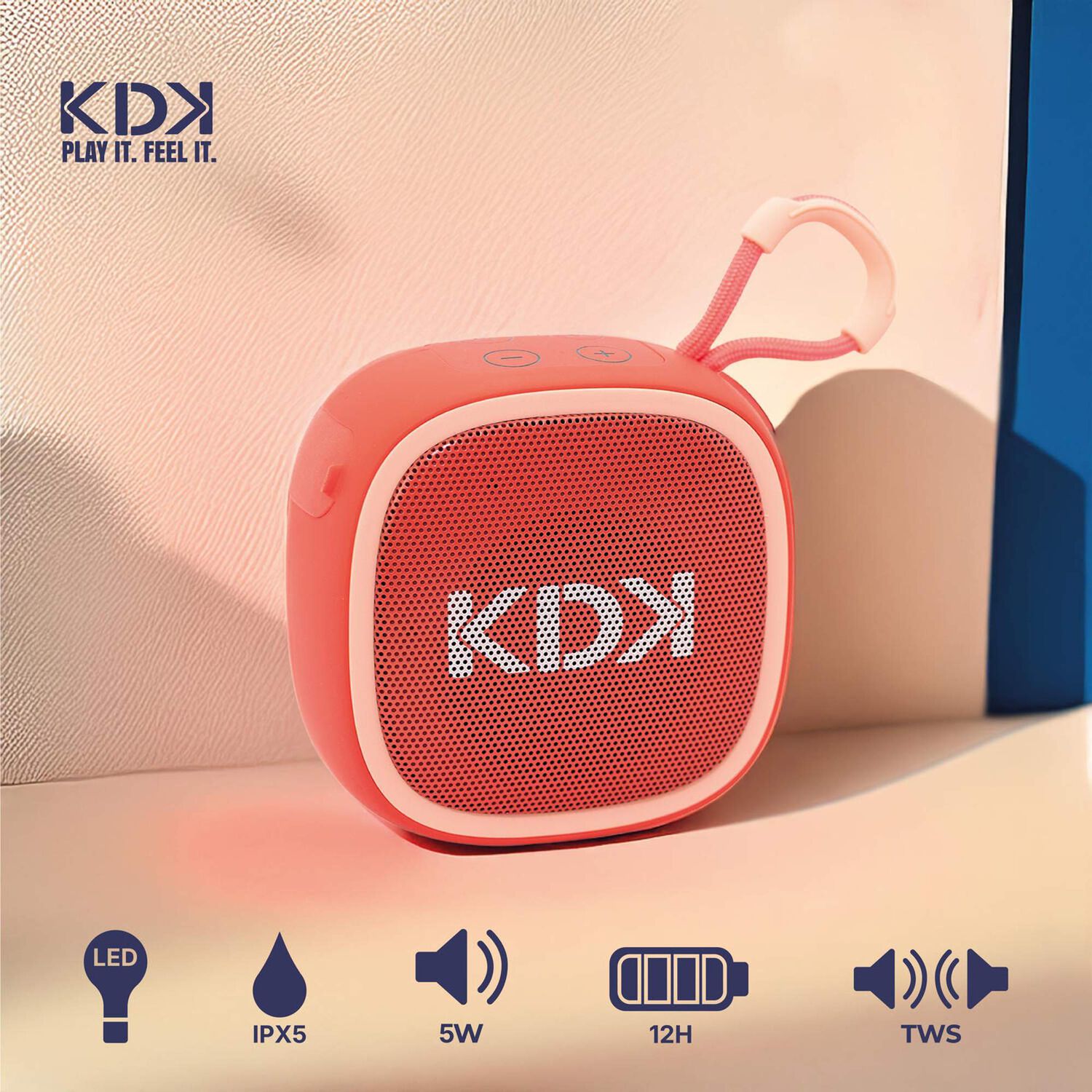 Parlante Mini Bluetooth Kdk Spark 5w Naranjo image number 5.0