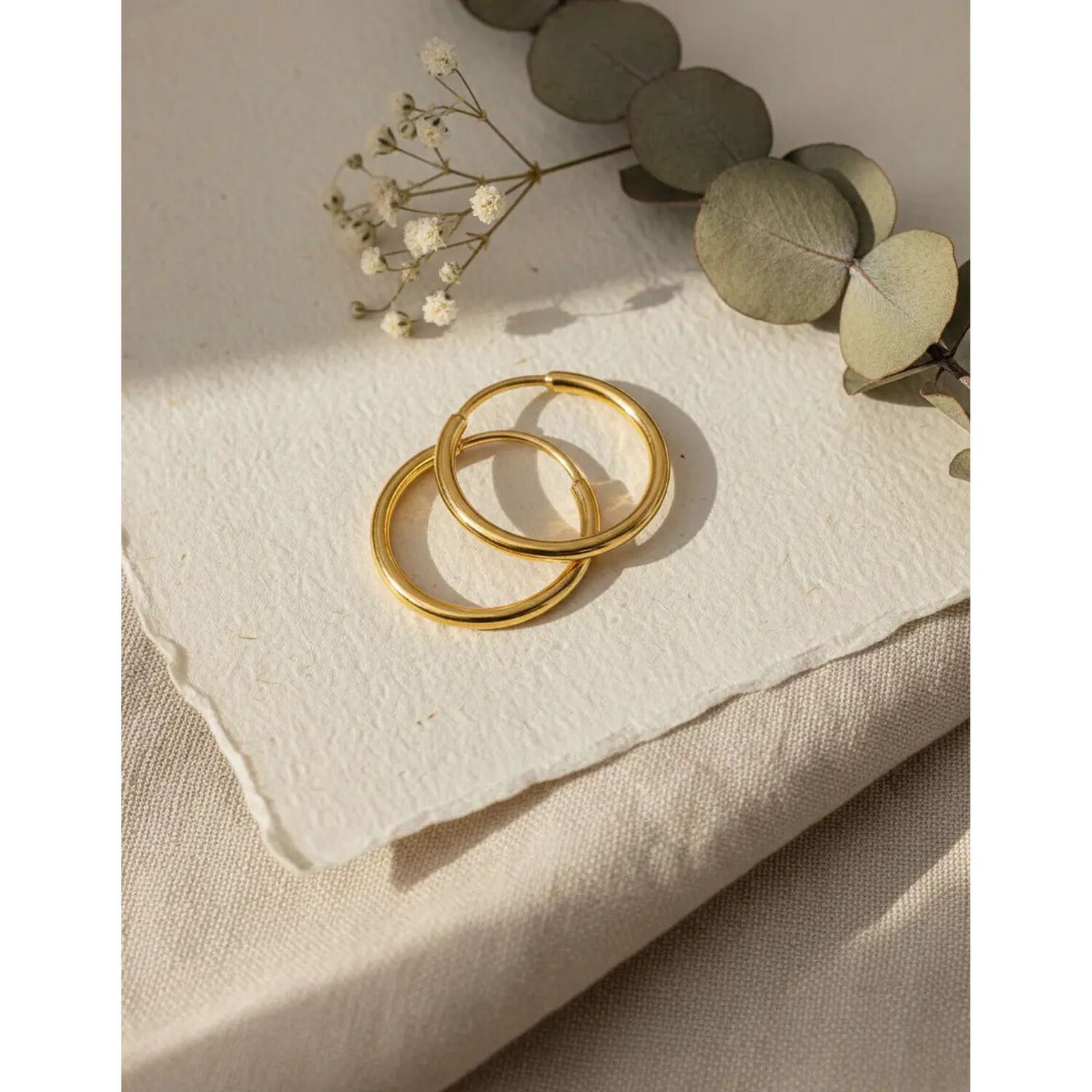 Aros Argolla Tubo 8mm Oro 18k 1.15gr Mujer Ni&ntilde;as Cl&aacute;sicas Dorado image number 4.0