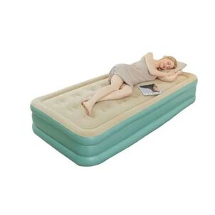 Colchon Inflable Individual Verde 190x100x40cm