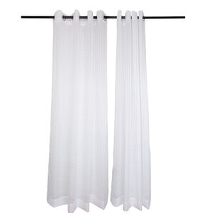 Set 2 Velos Gasa Cuadros Blanco 140x225