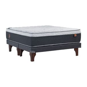 Cama Europea Celta Everest Hilos de Cobre / King / Base Dividida + Set de Maderas Argos