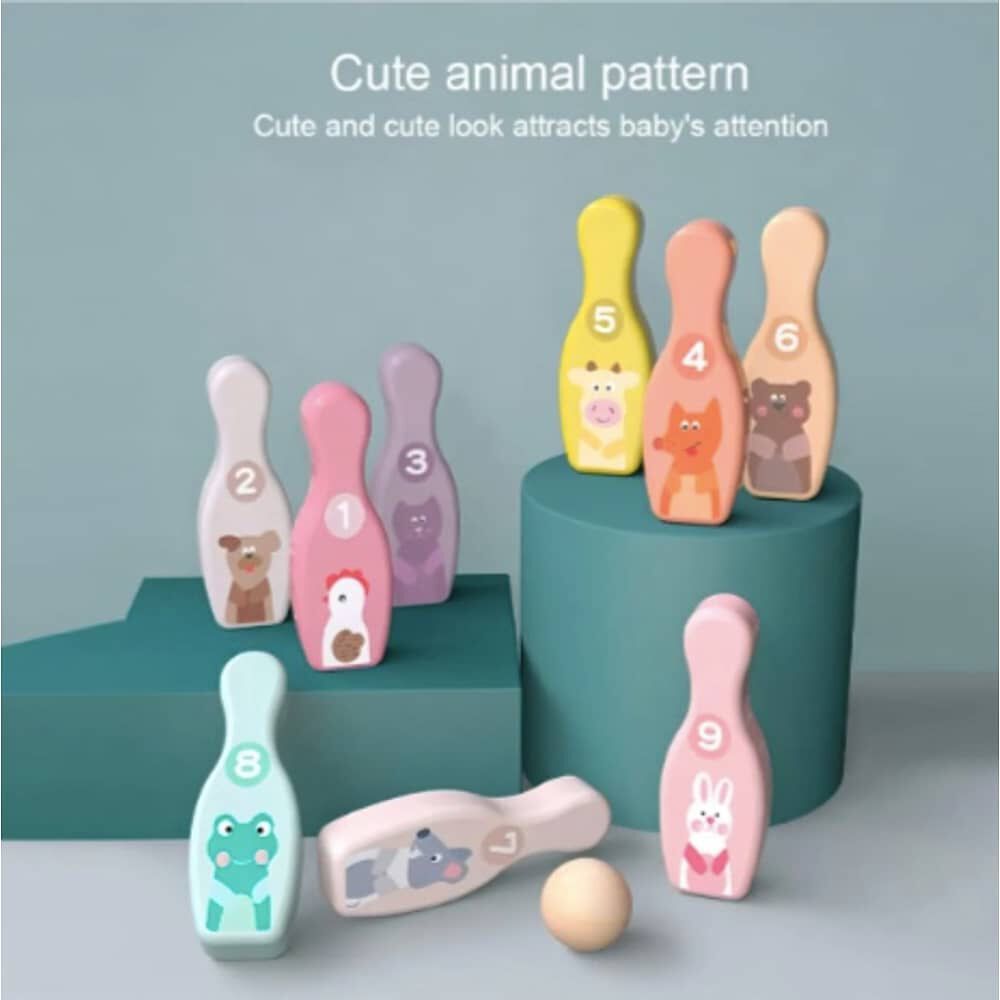 Set Juego De Bowling De Madera image number 3.0