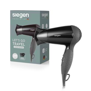 Secador De Pelo Siegen Lets Go Travel Negro Sg3005 1200watts