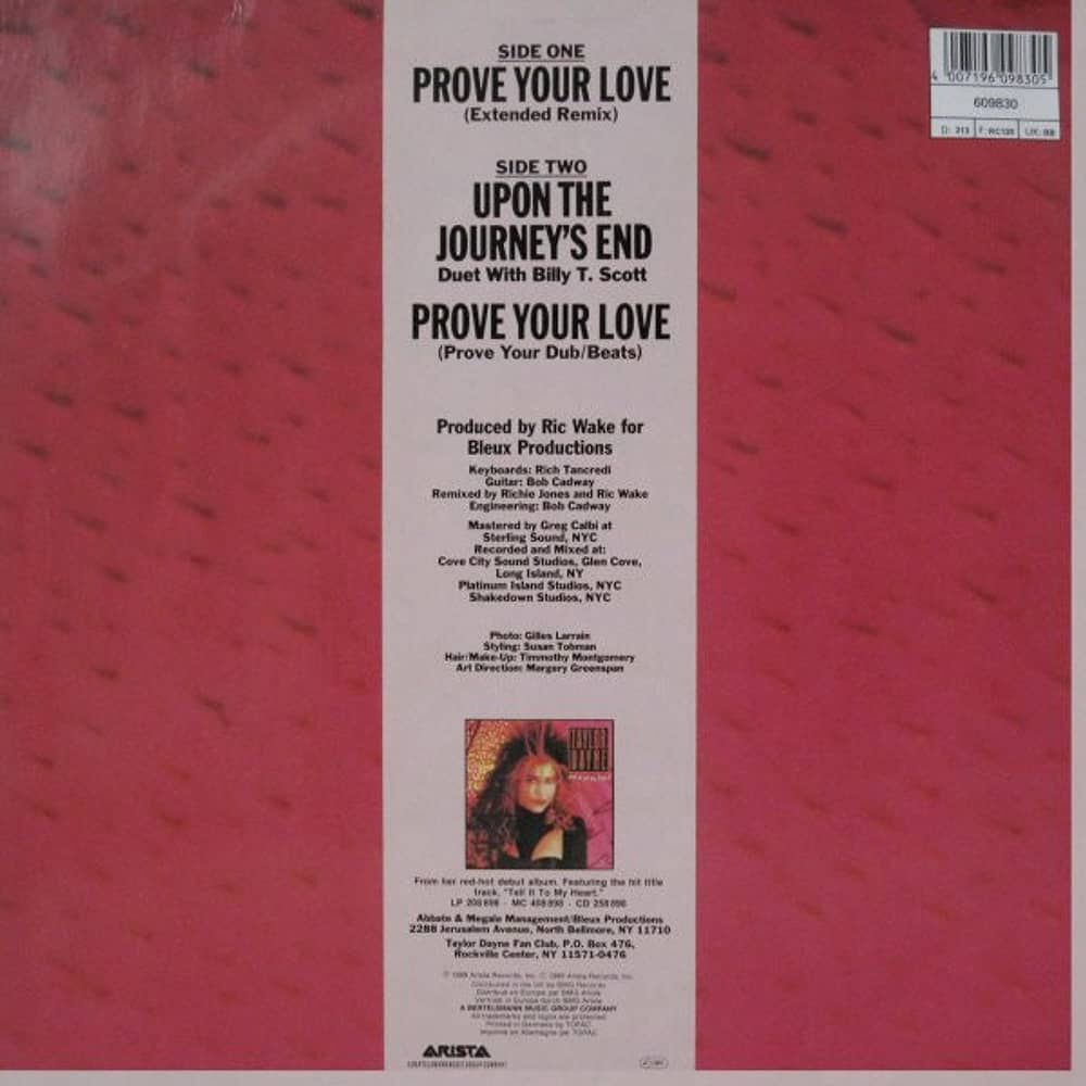 Taylor Dayne - Prove Your Love | 12" Maxi Single Usado image number 1.0