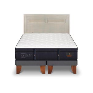 Cama Europea Cic Linea Premium / 2 Plazas / Base Dividida + Respaldo