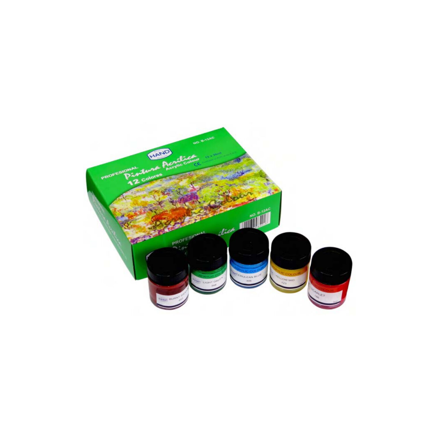 Pintura Acr&iacute;lica Caja 12 Colores - Ps image number 0.0