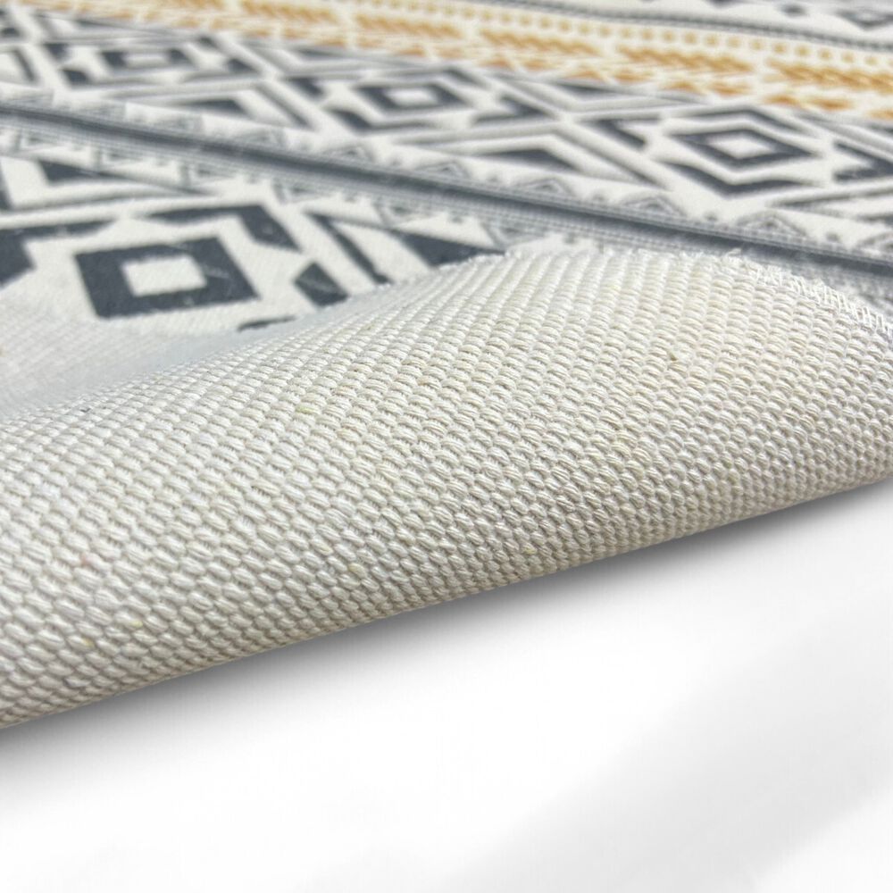 Bajada De Cama Kelim 60cm X 90cm Tejidas Con Flecos Algodon Etnico Bck1-6 image number 2.0