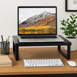 Soporte Elevador Para Escritorio Computadora Negro 30cm