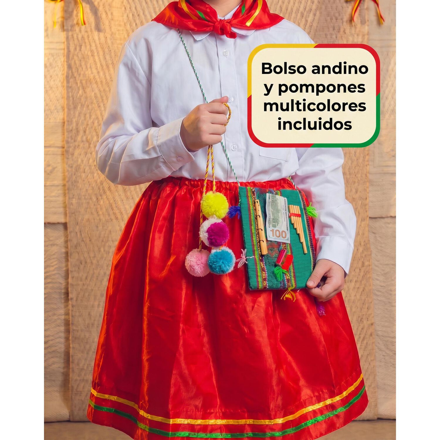 Traje Trote Nortino Completo Para Ni&ntilde;a Y Ni&ntilde;o Carnavalito image number 10.0