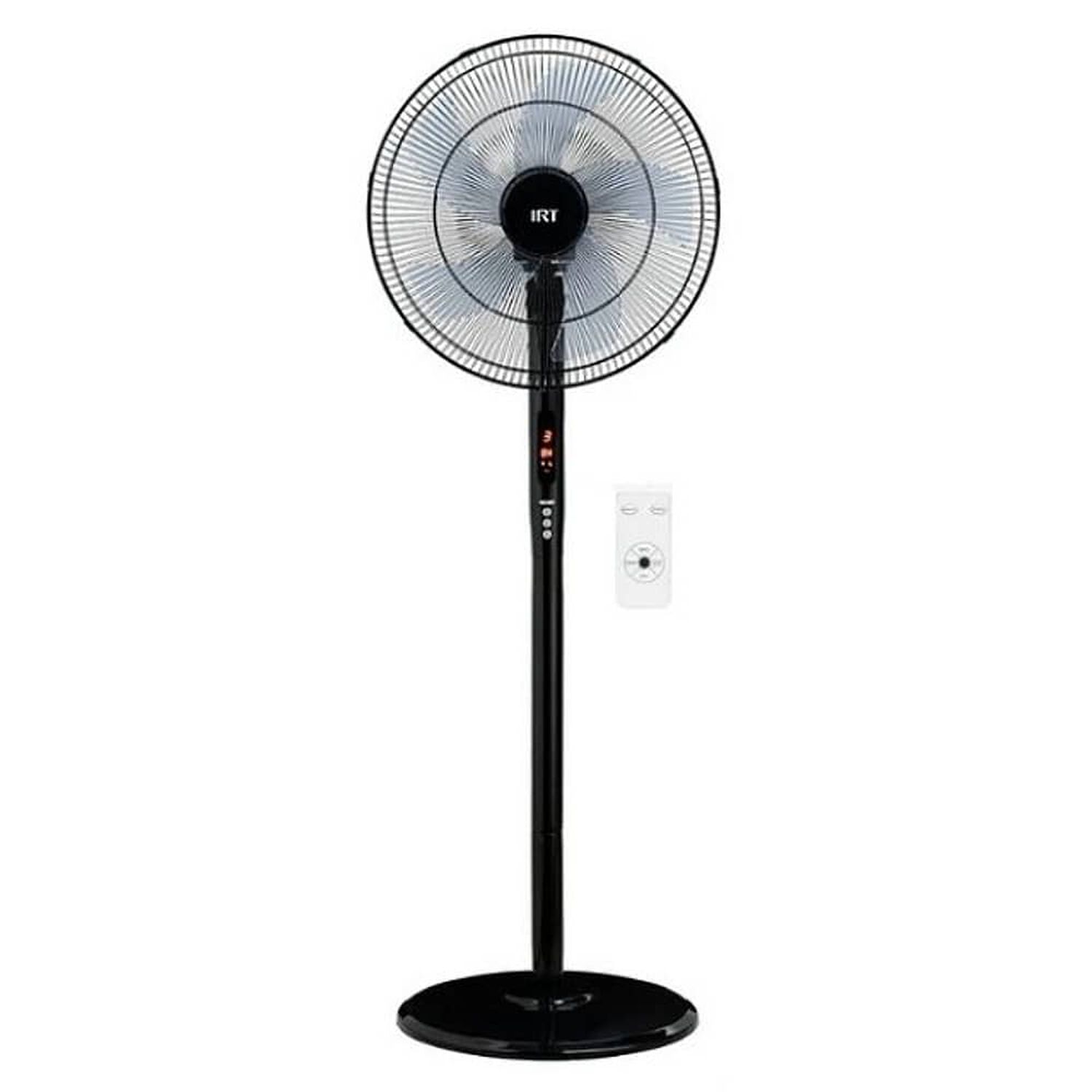 Ventilador De Pie 16 Pulgadas Irt 3 Velocidades Timmer Color De La Estructura Negro Incluye Control image number 0.0